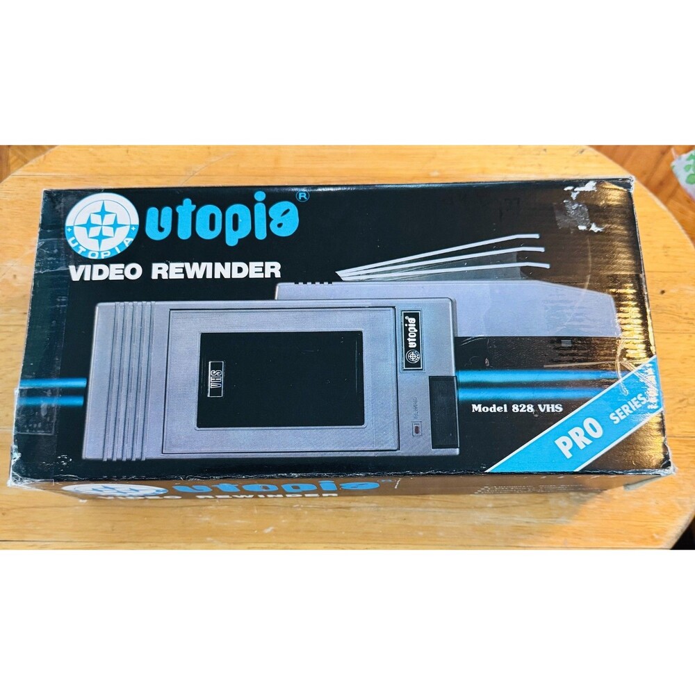 Utopia Model 828 VHS Video Tape Rewinder  Pro Series  NEW IN FACTORY BOX